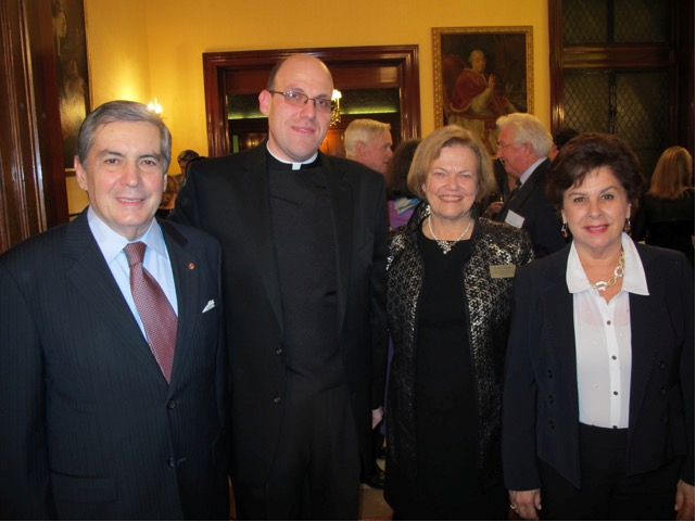 Ambassador Oscar de Rojas, Rev. Msgr. Joseph Grech, Mrs. Ellen Shafer, Mrs. Patricia de Rojas